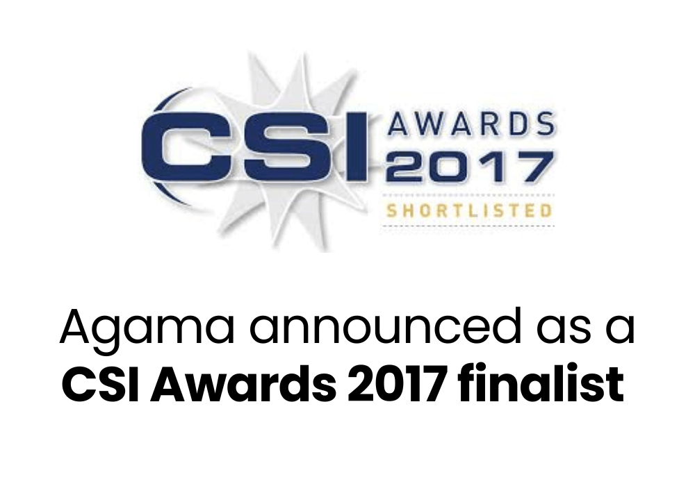 Agama announced as a CSI Awards 2017 finalist